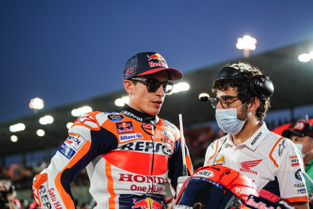A las seis semana de su operación, Márquez a fisioterapia catar victoria - GP Catar; Espalgaró ha tenido la victoria en la mano