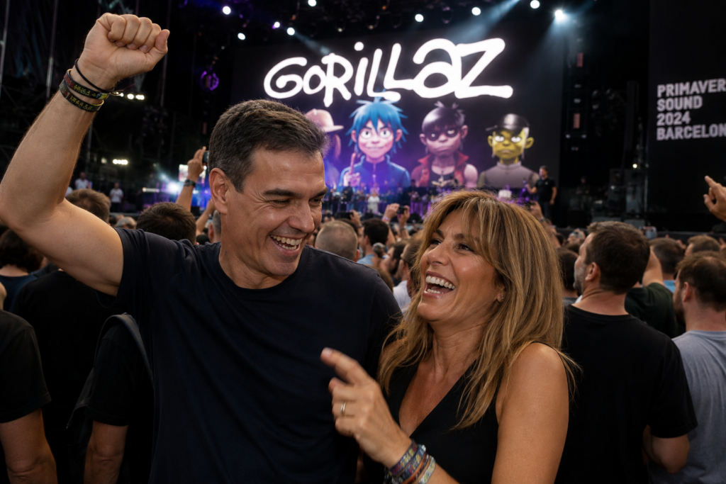 nchez primavera - Sánchez en «Primavera Sound» — Este chulo impresentable ha perdido los papeles.