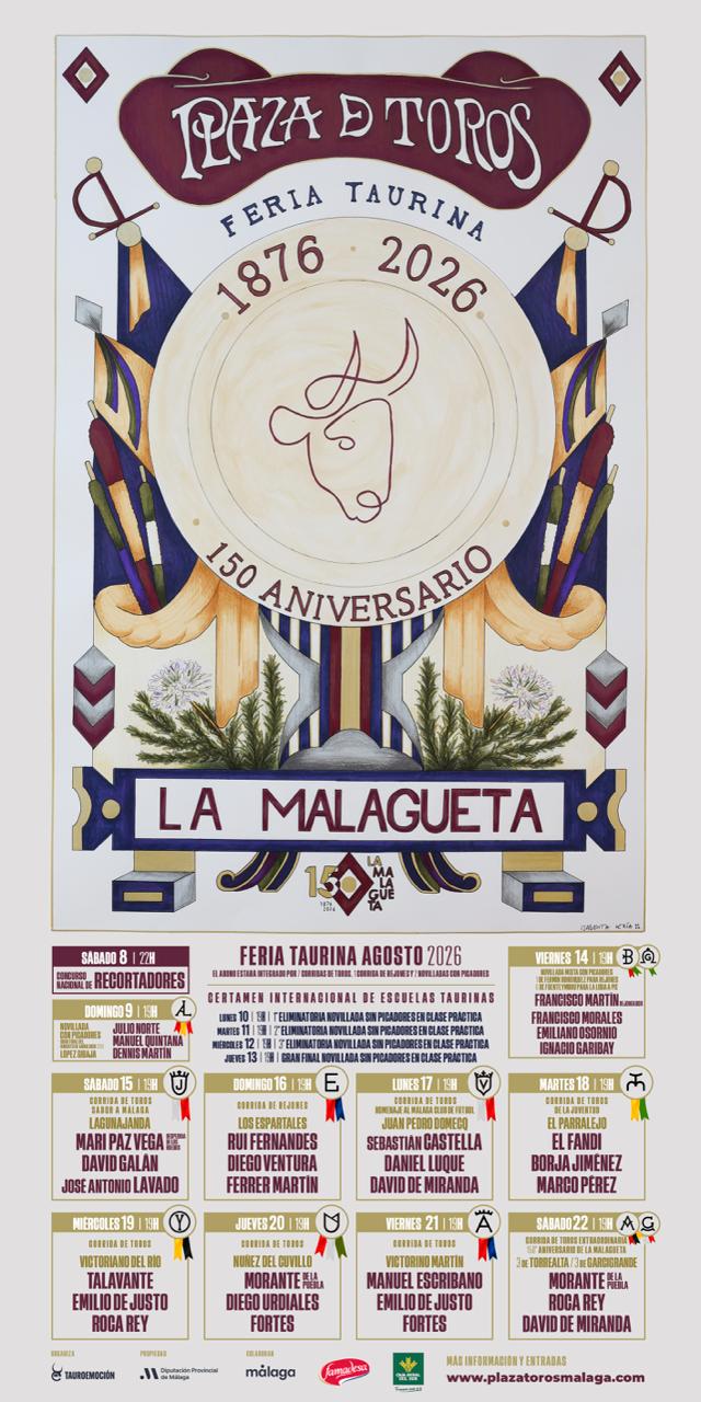 Carteles de Feria de Málaga — 150 aniversario Malagueta
