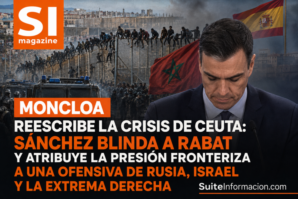 Moncloa reescribe la crisis de Ceuta: Sánchez blinda a Rabat y atribuye la presión fronteriza a una ofensiva de Rusia, Israel y la extrema derecha
